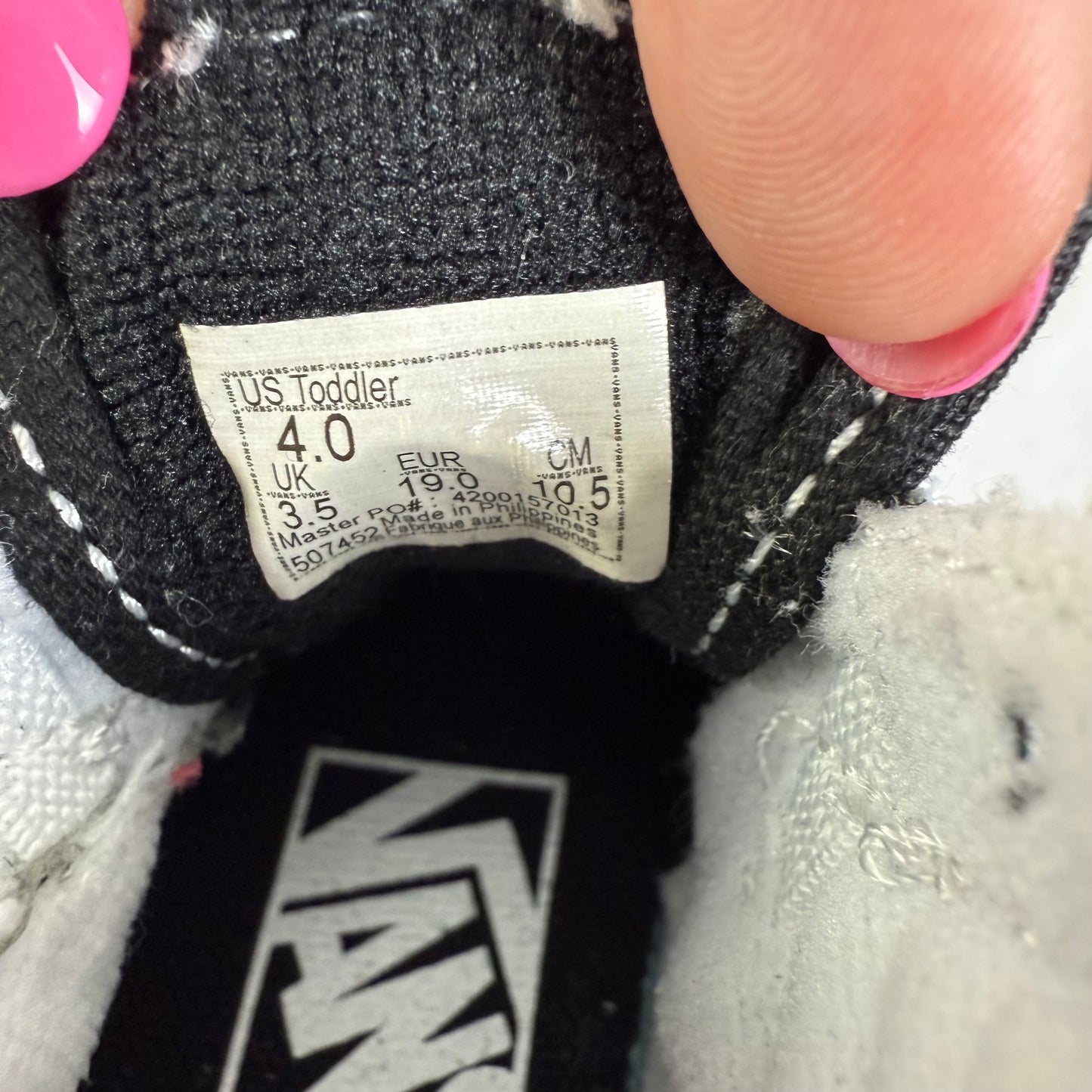 vans toddler sk8-hi zip 4C