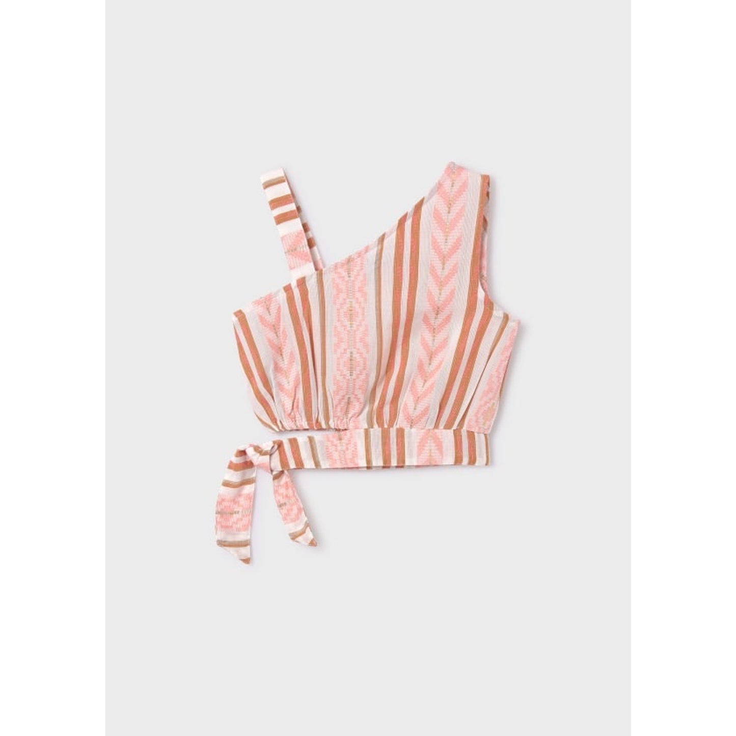 mayoral girls asymmetrical jacquard top and shorts 12