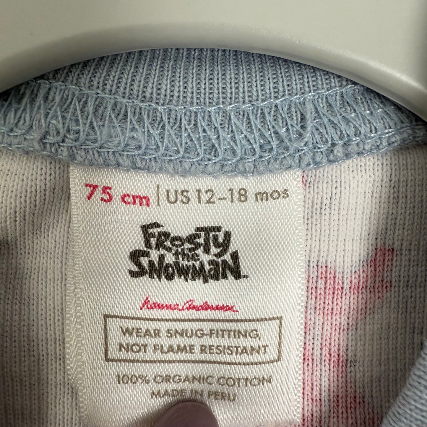 hanna andersson frosty the snowman pajamas 12-18M