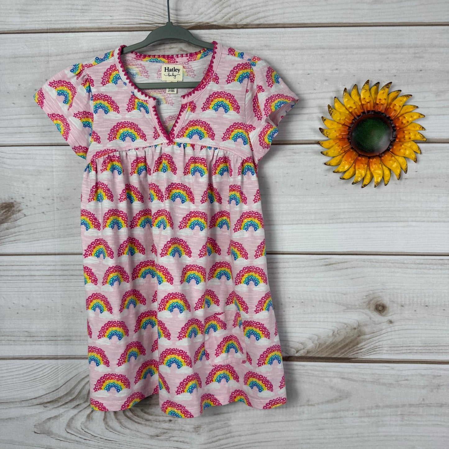 hatley toddler girls magical rainbows puff dress 4T