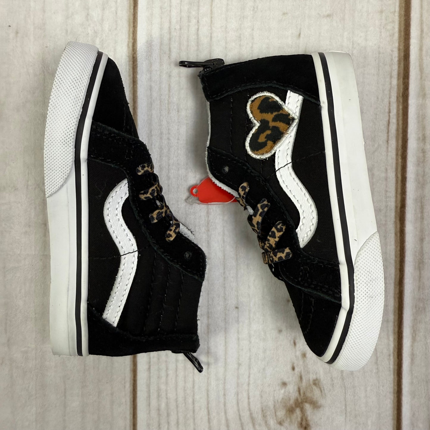 vans hi-zip leopard 7.5C