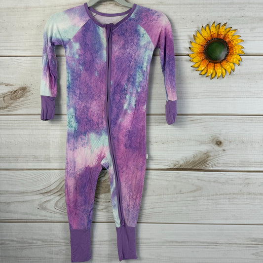 little sleepies purple watercolor convertible zippy 12-18M