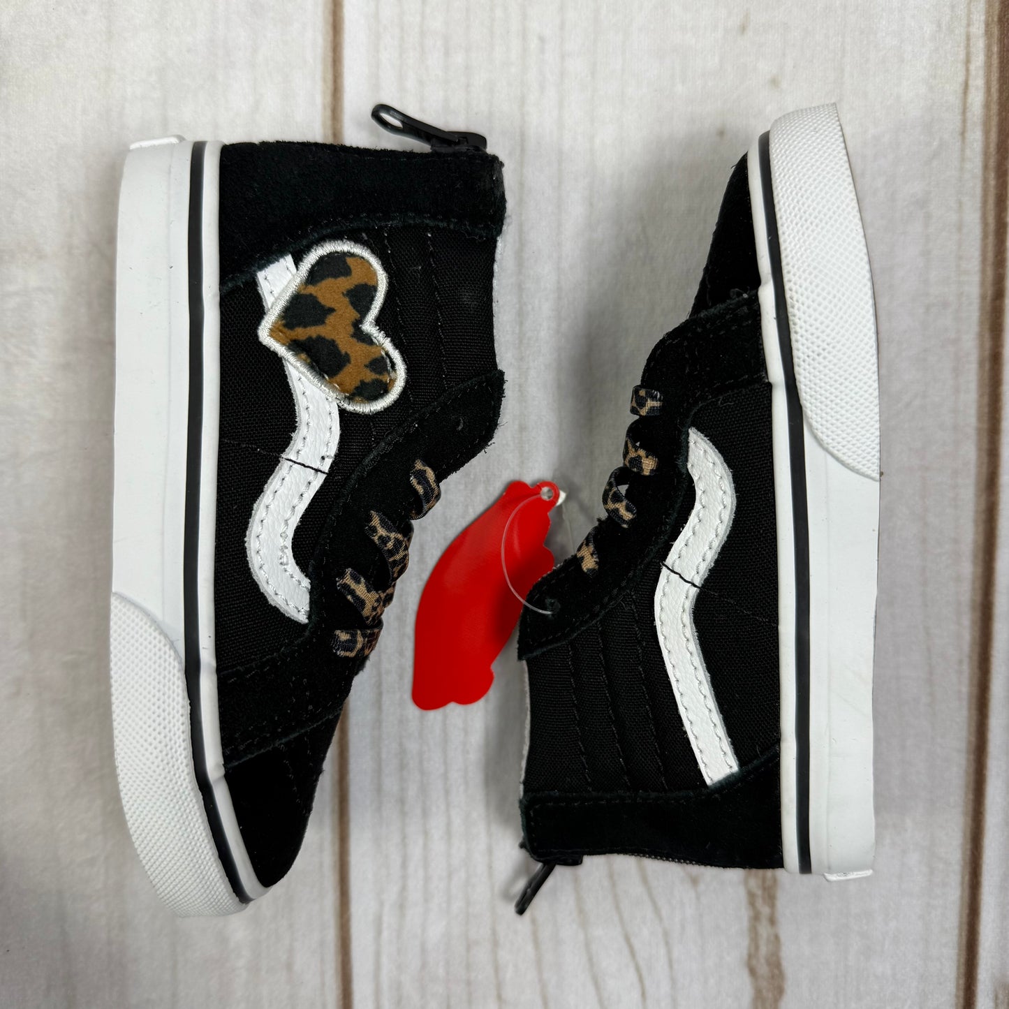 vans hi-zip leopard 7.5C