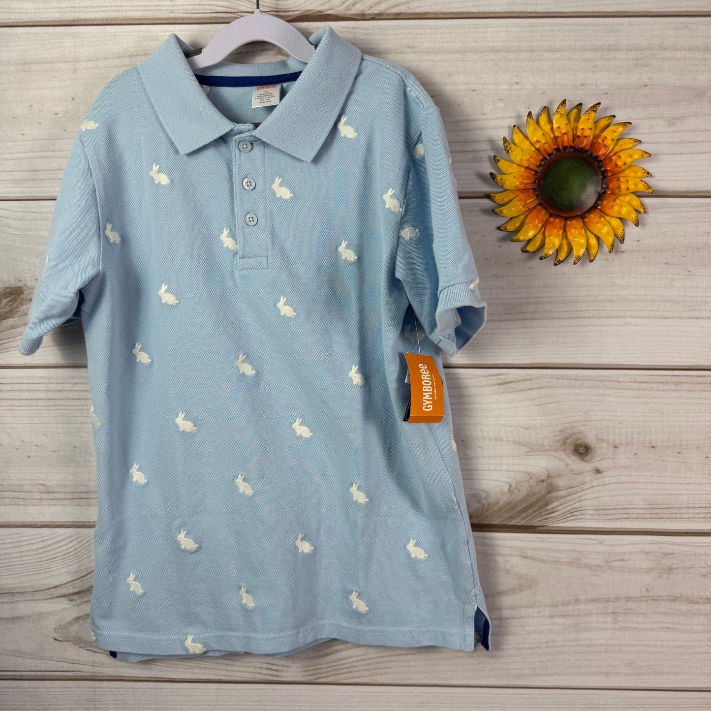 gymboree boys bunny polo tee 12
