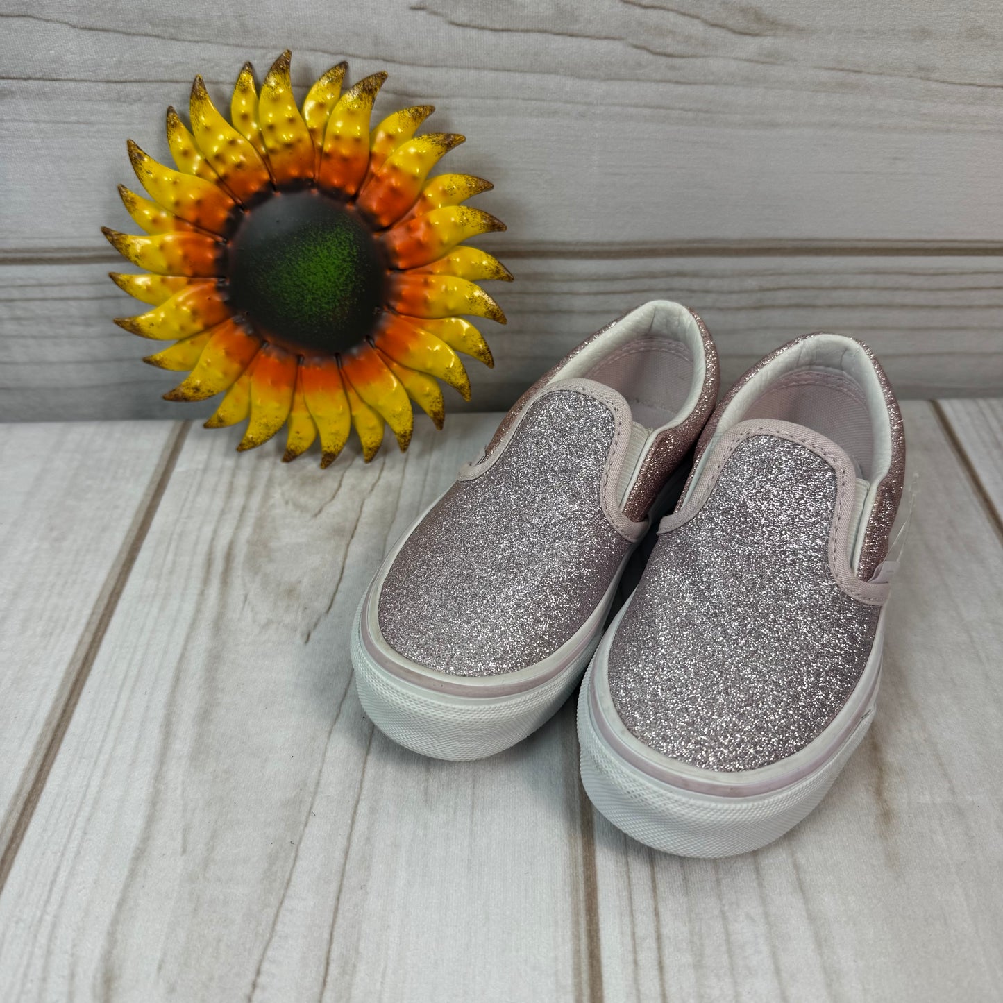 vans classic slip-on glitter shoes 12C