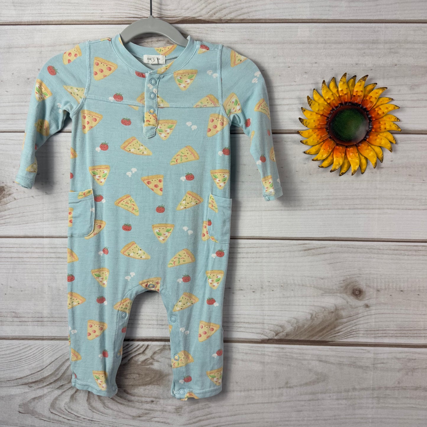 angel dear pizza romper 6-12M