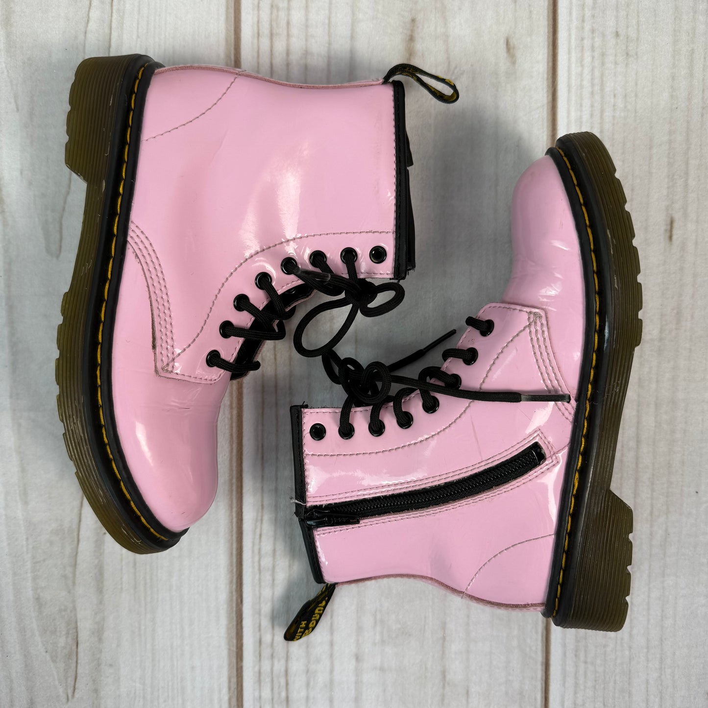 dr. martens junior 1460 patent boots 1Y