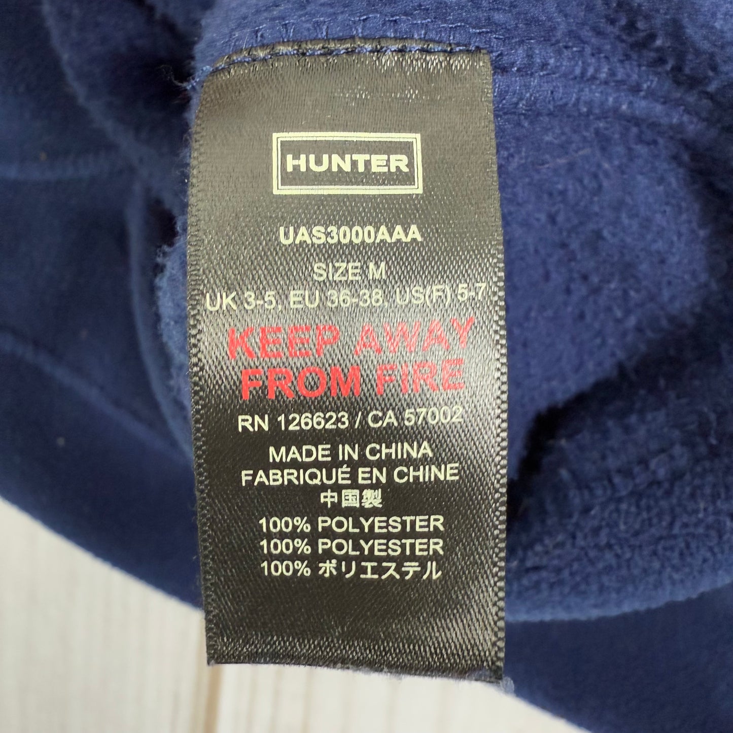hunter kids fleece boots socks 5-7Y