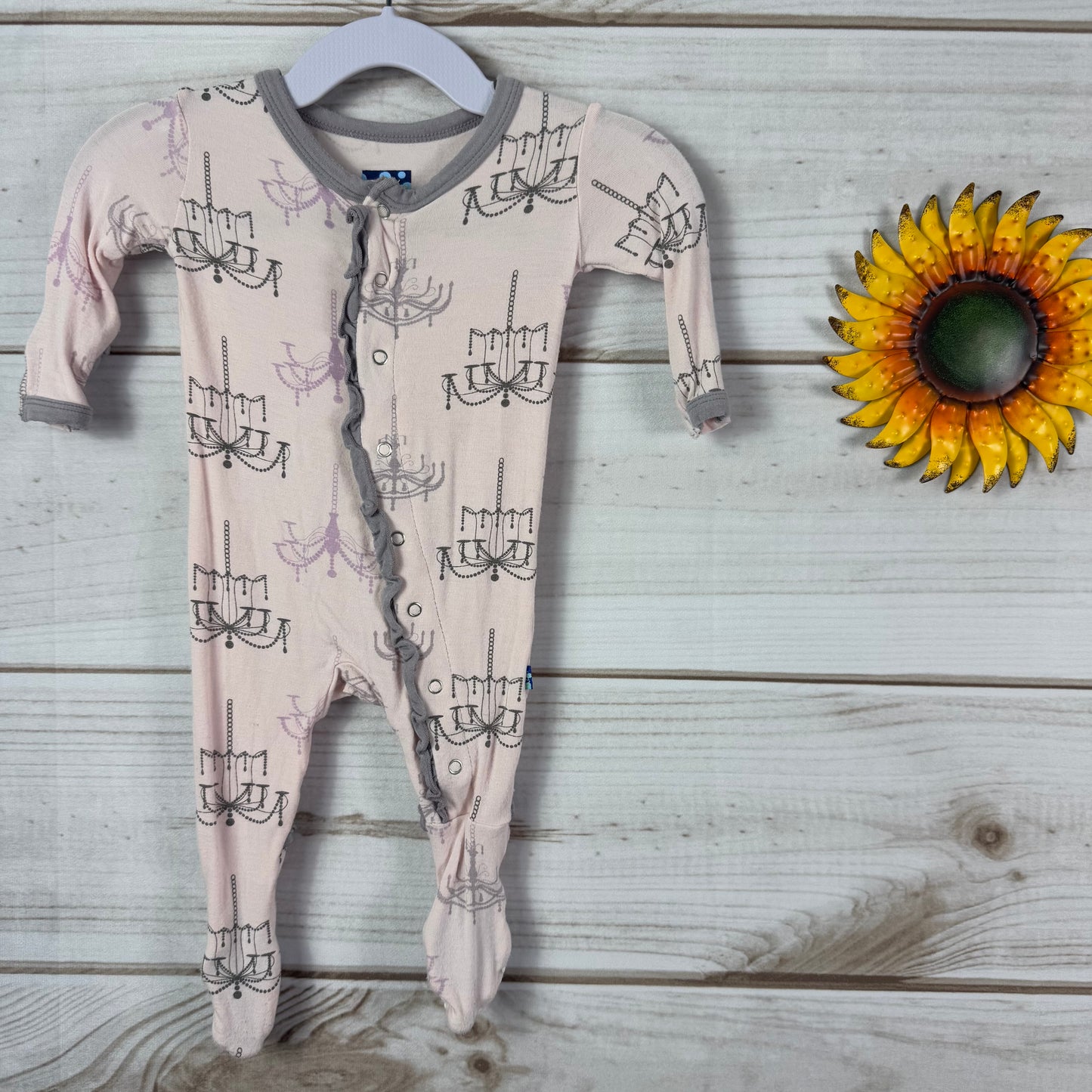 kickee pants ruffle footie 0-3M