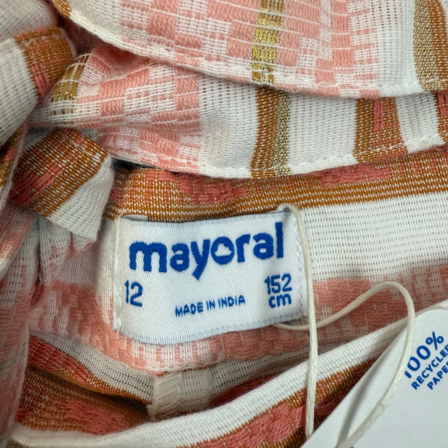mayoral girls asymmetrical jacquard top and shorts 12