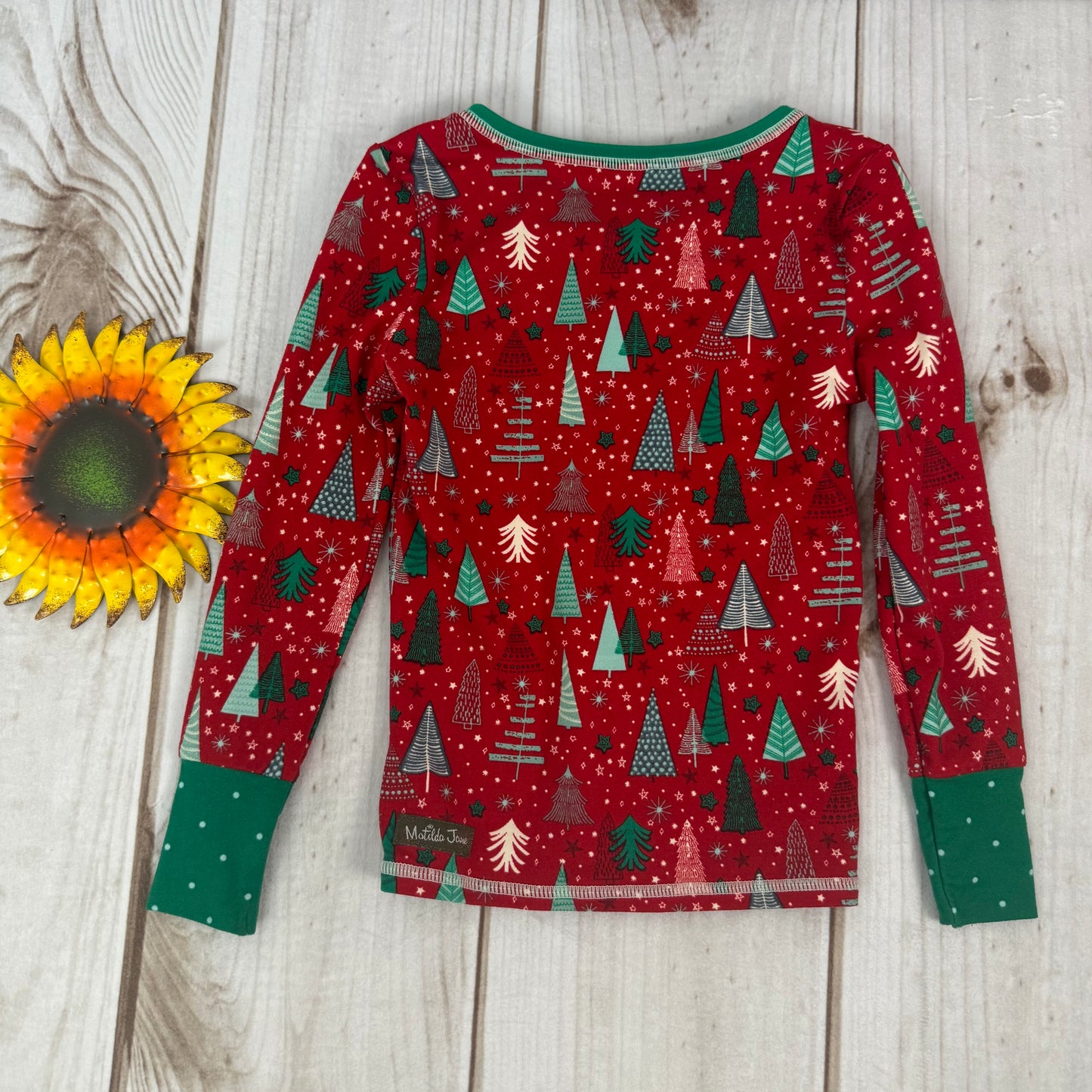 matilda jane holiday trees klara snug pajama set 4T