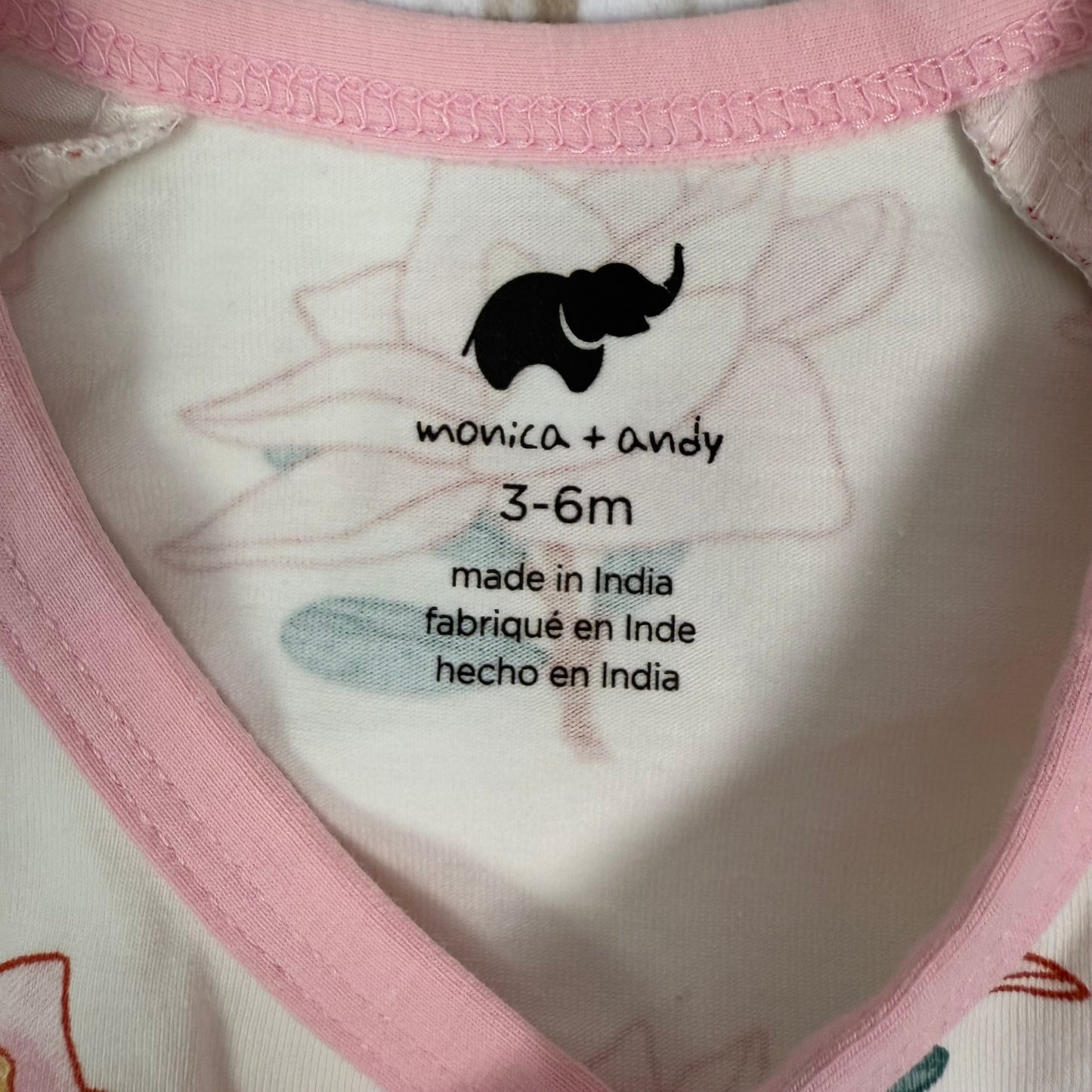 monica + andy kimono tie one-piece and hat 3-6M