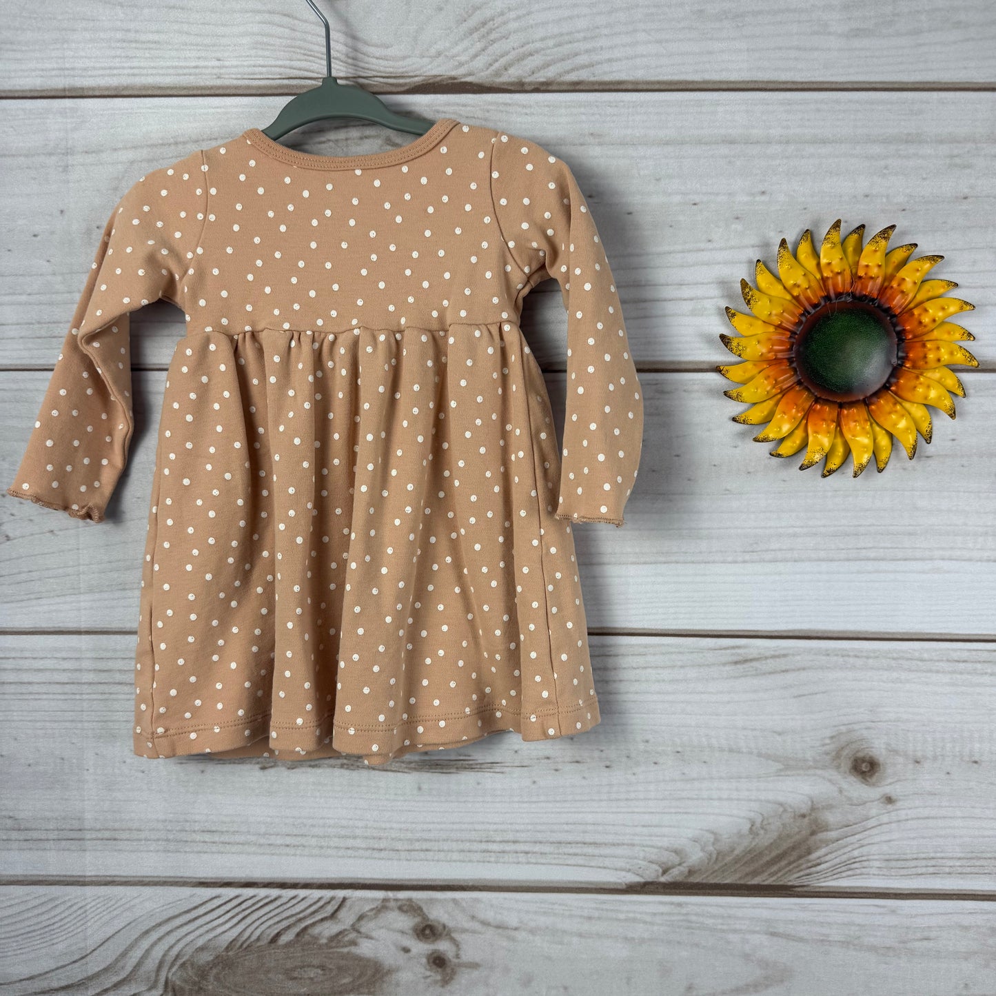 quincy mae blush dot dress 12-18M