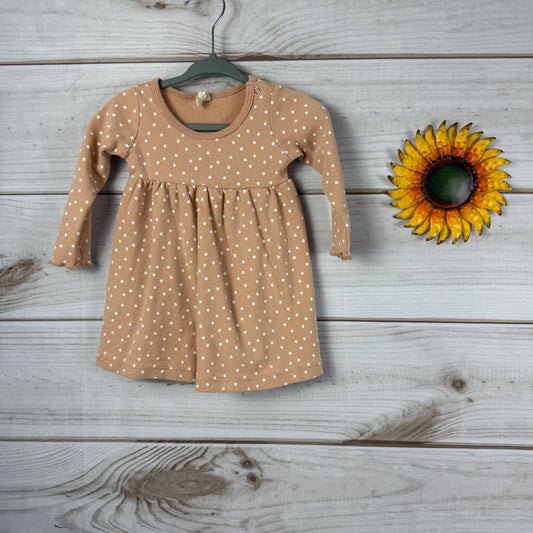 quincy mae blush dot dress 12-18M