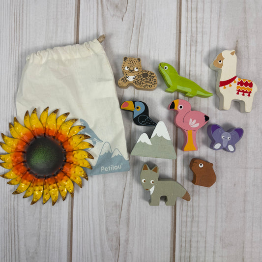 le toy van andes wooden animals stacking toy