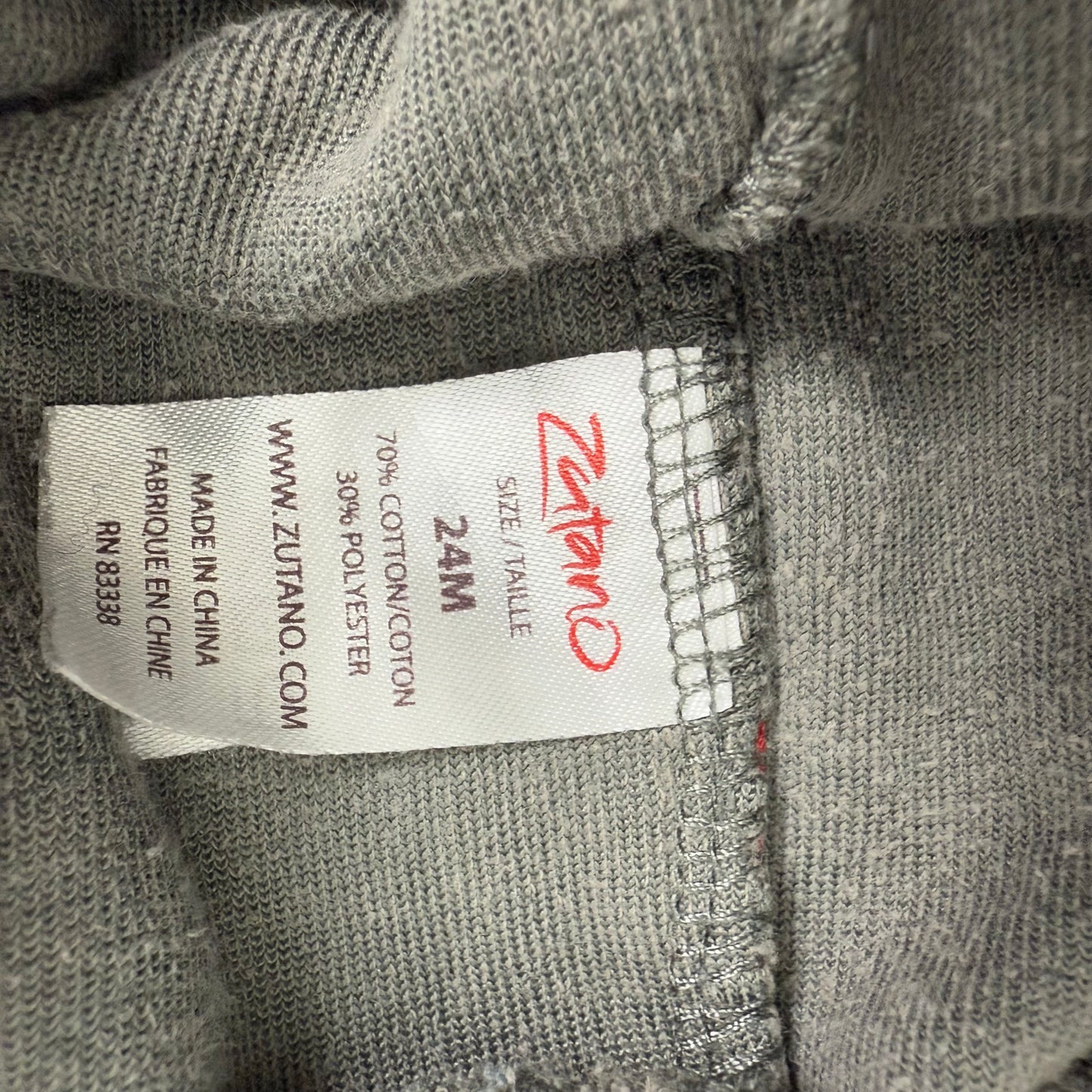 zutano cozy fleece cuff pant 24M