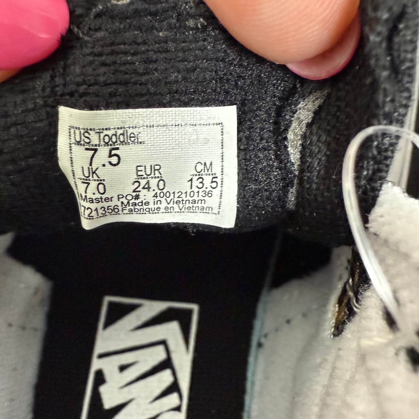 vans hi-zip leopard 7.5C