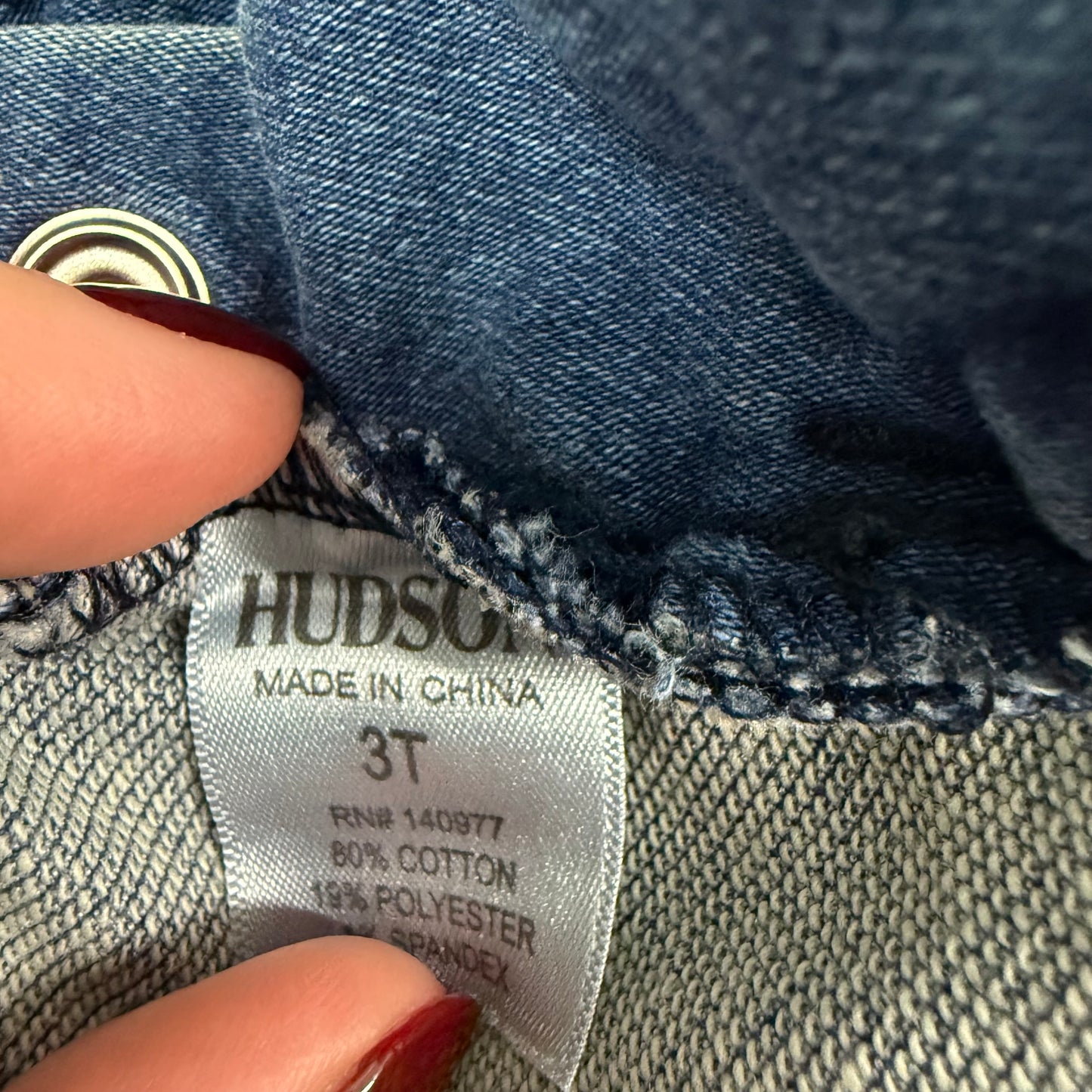 hudson girls denim overalls 3T