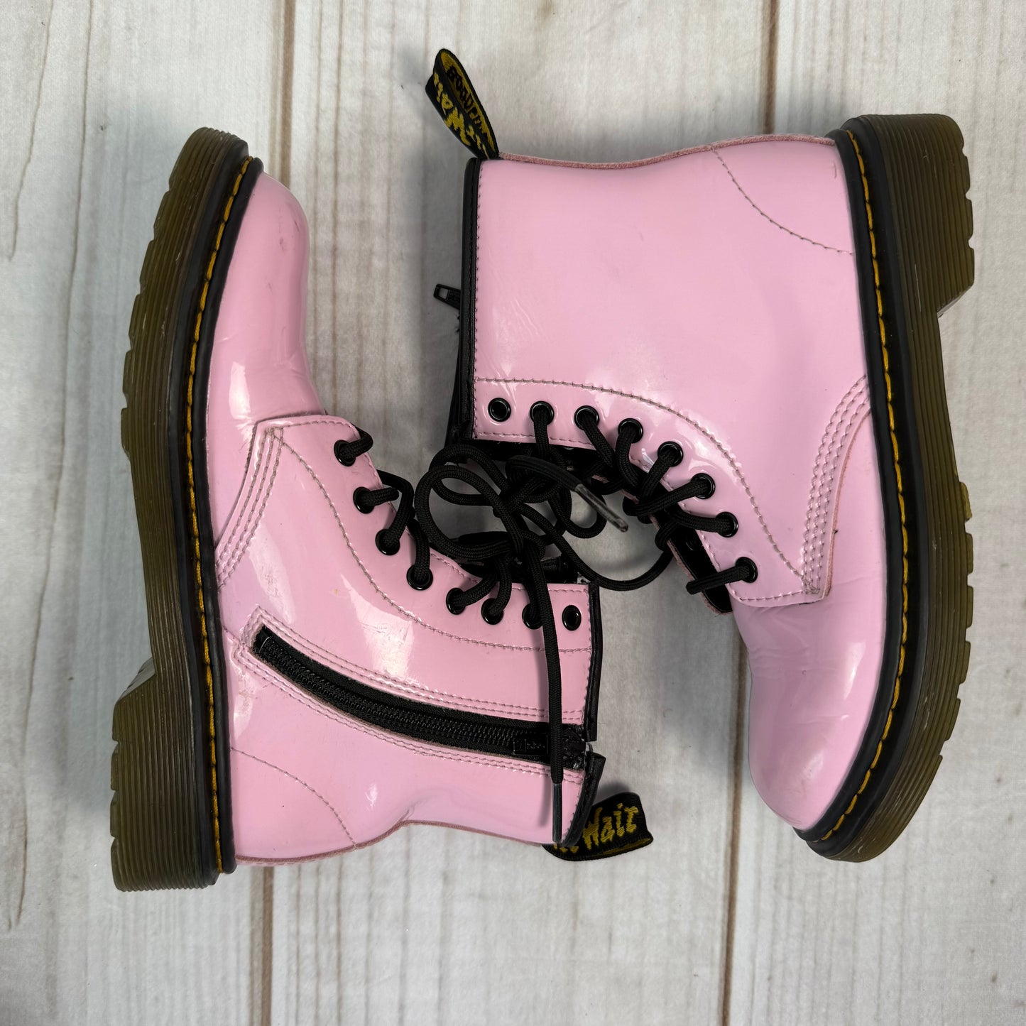 dr. martens junior 1460 patent boots 1Y