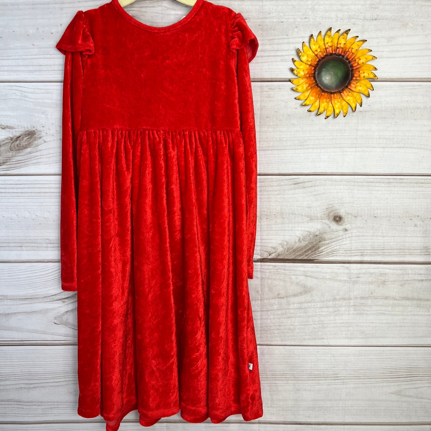 birdie bean velvet twirl dress