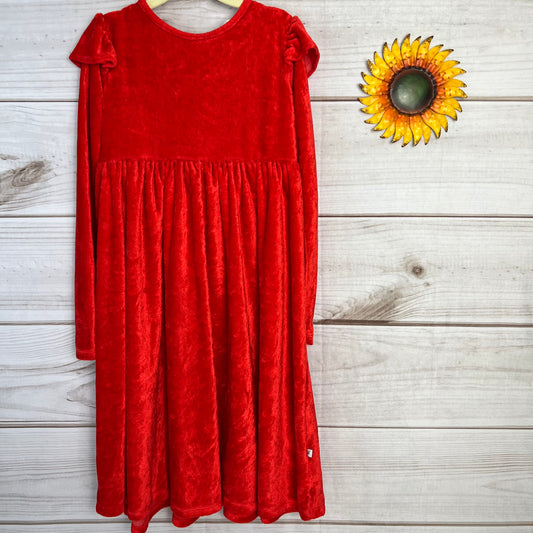 birdie bean velvet twirl dress
