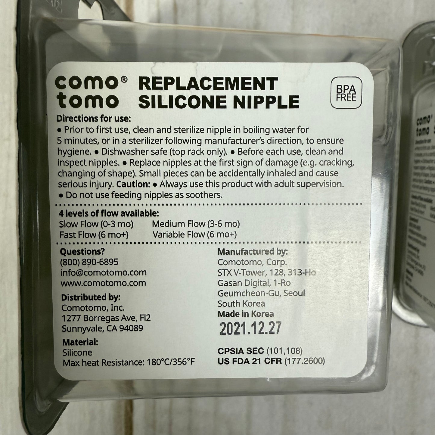 comotomo replacement nipples - fast flow