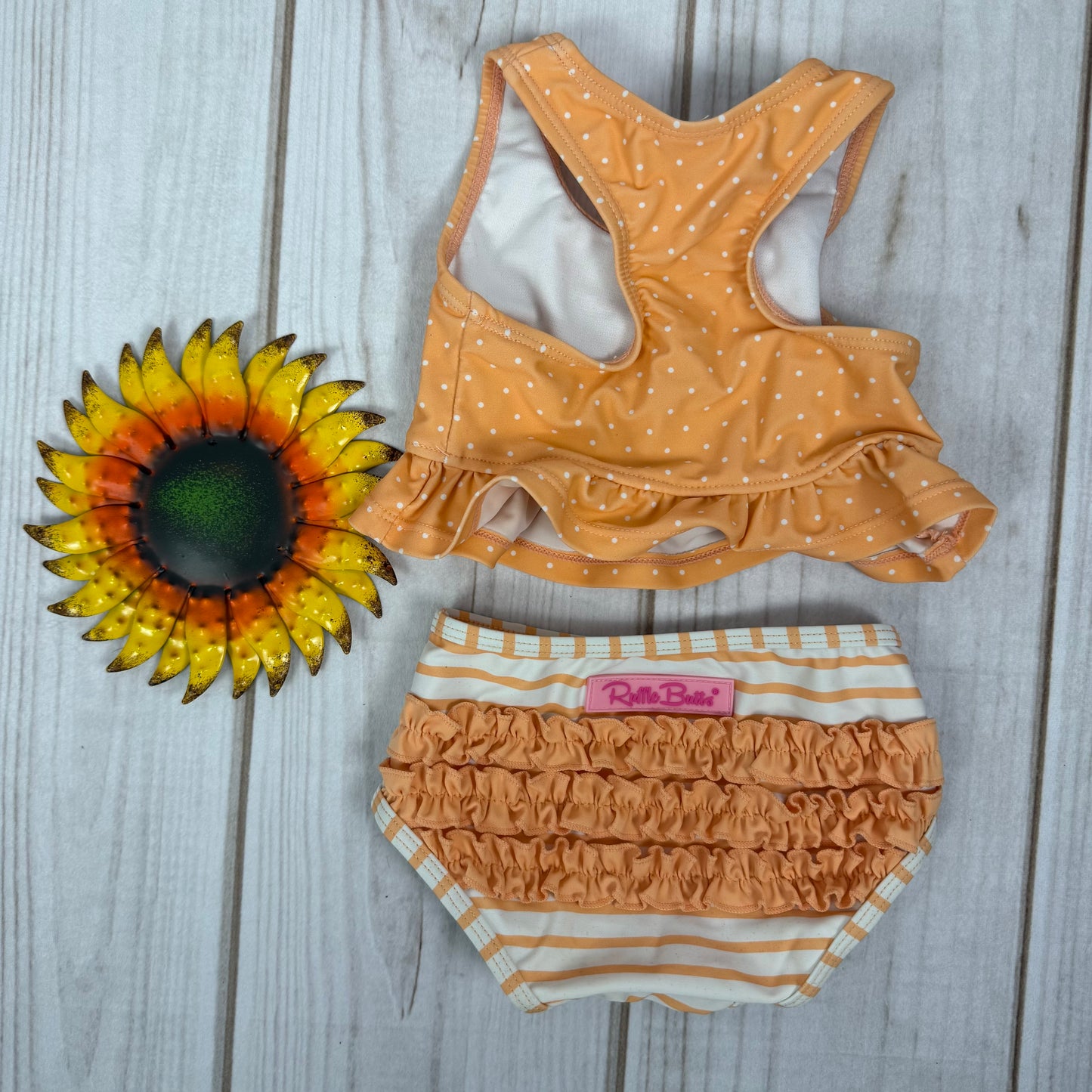 ruffle butts two piece swim set 12-18M