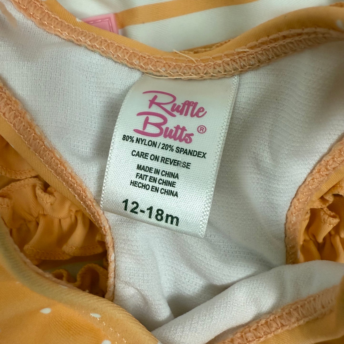 ruffle butts two piece swim set 12-18M