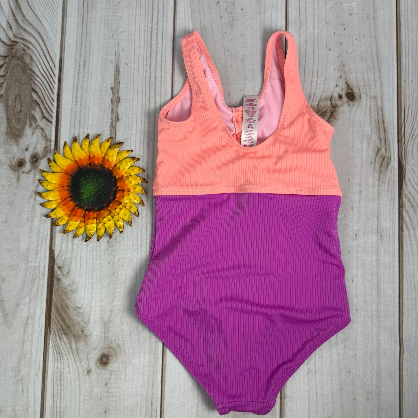 justice girls colorblock cut-out one-piece swimsuit 10