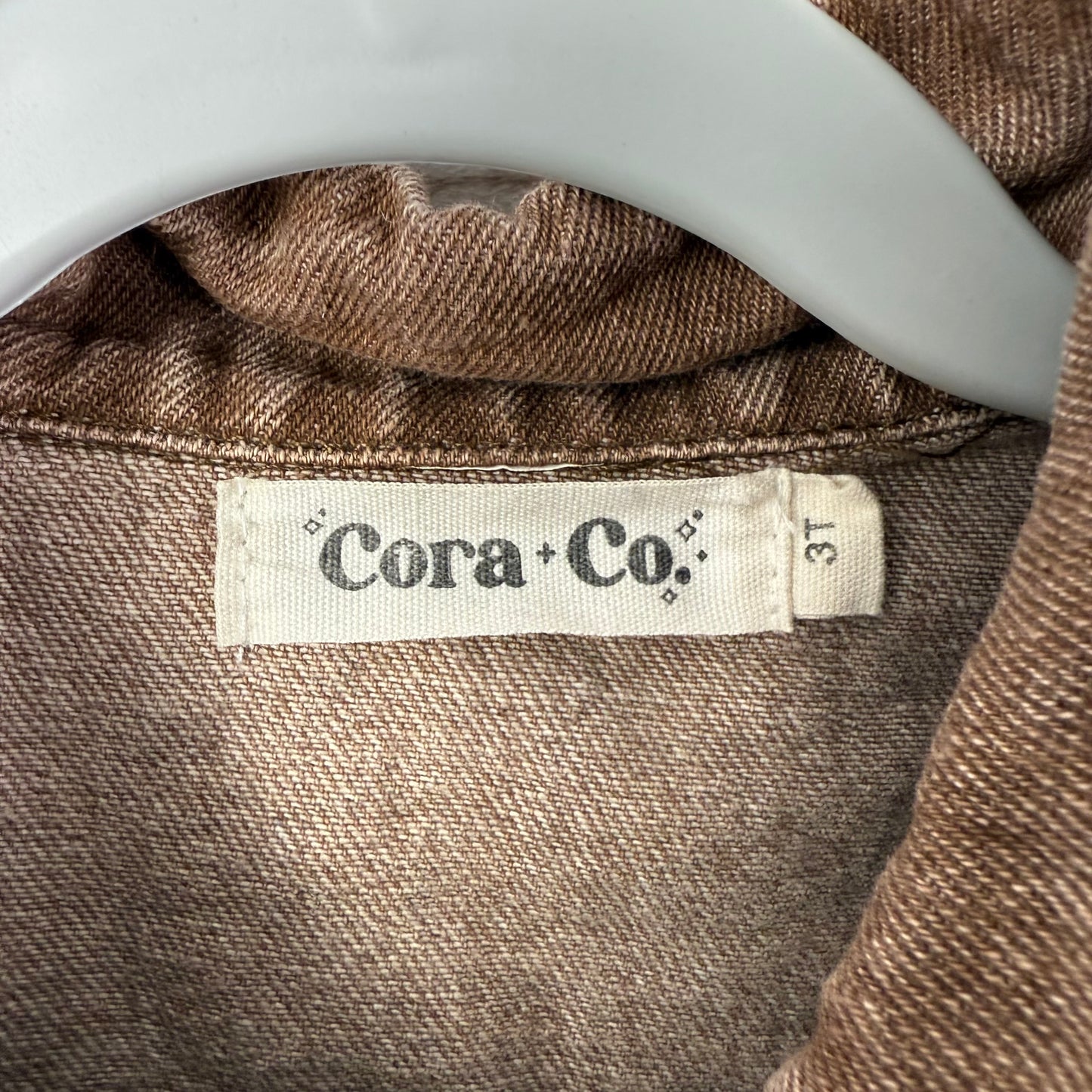 cora + co boys brown denim jacket 3T