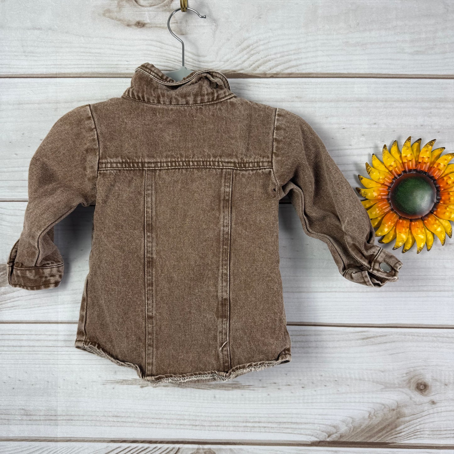 cora + co boys brown denim jacket 3T