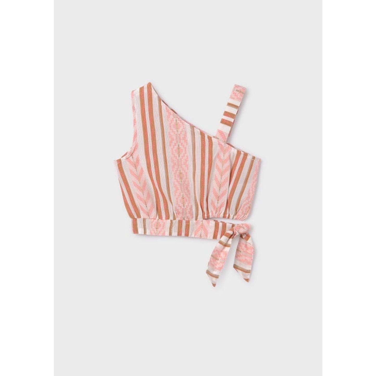 mayoral girls asymmetrical jacquard top and shorts 12