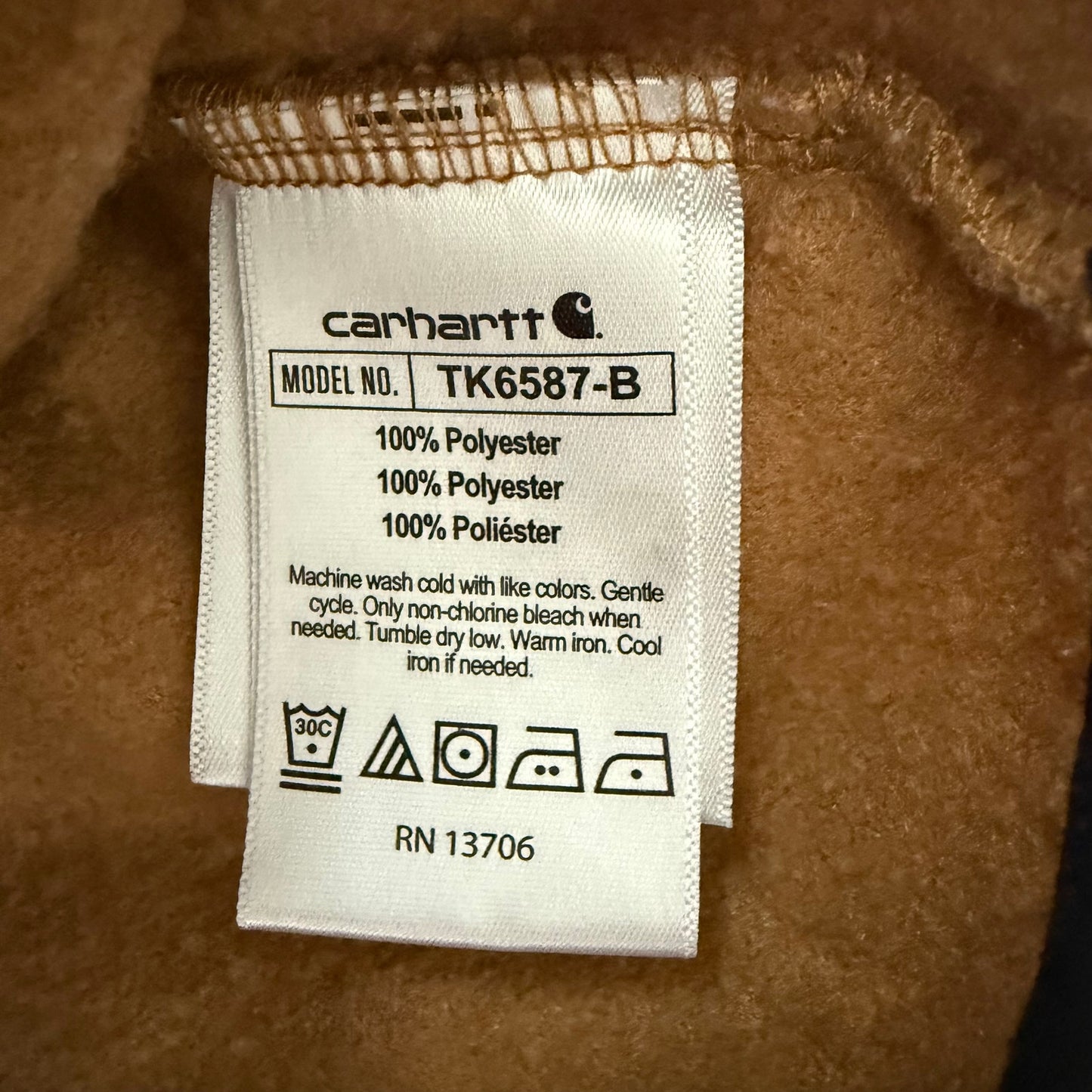 carhartt toddler half-zip sherpa hooded pullover 2T