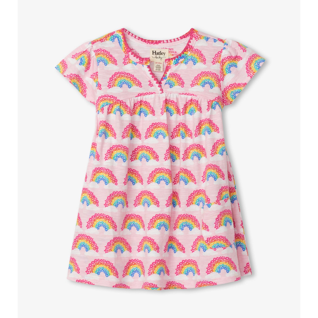 hatley toddler girls magical rainbows puff dress 4T