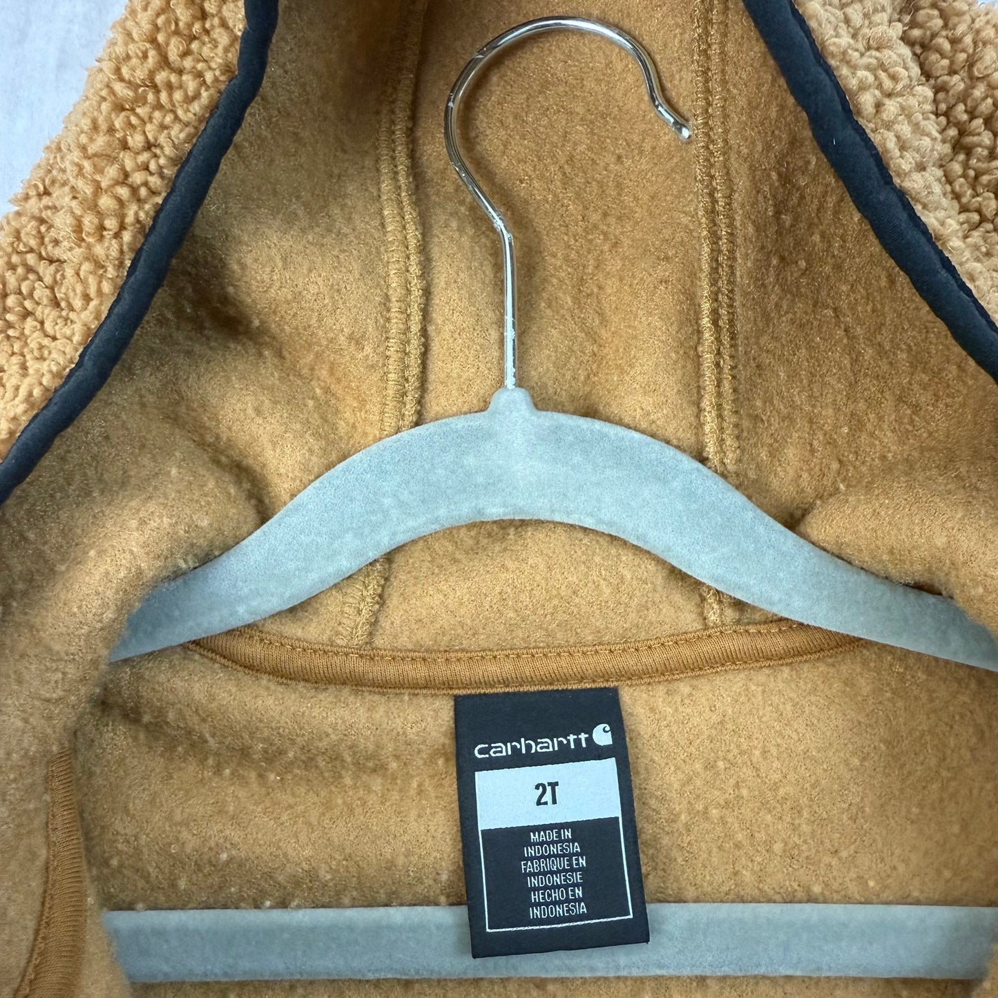 carhartt toddler half-zip sherpa hooded pullover 2T