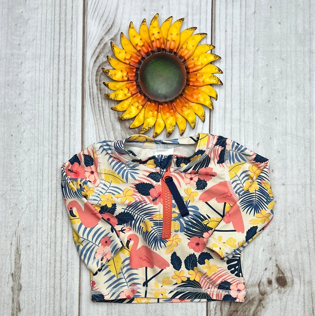 ruffle butts long sleeve rash guard 6-12M - The Sunflower Baby Shop