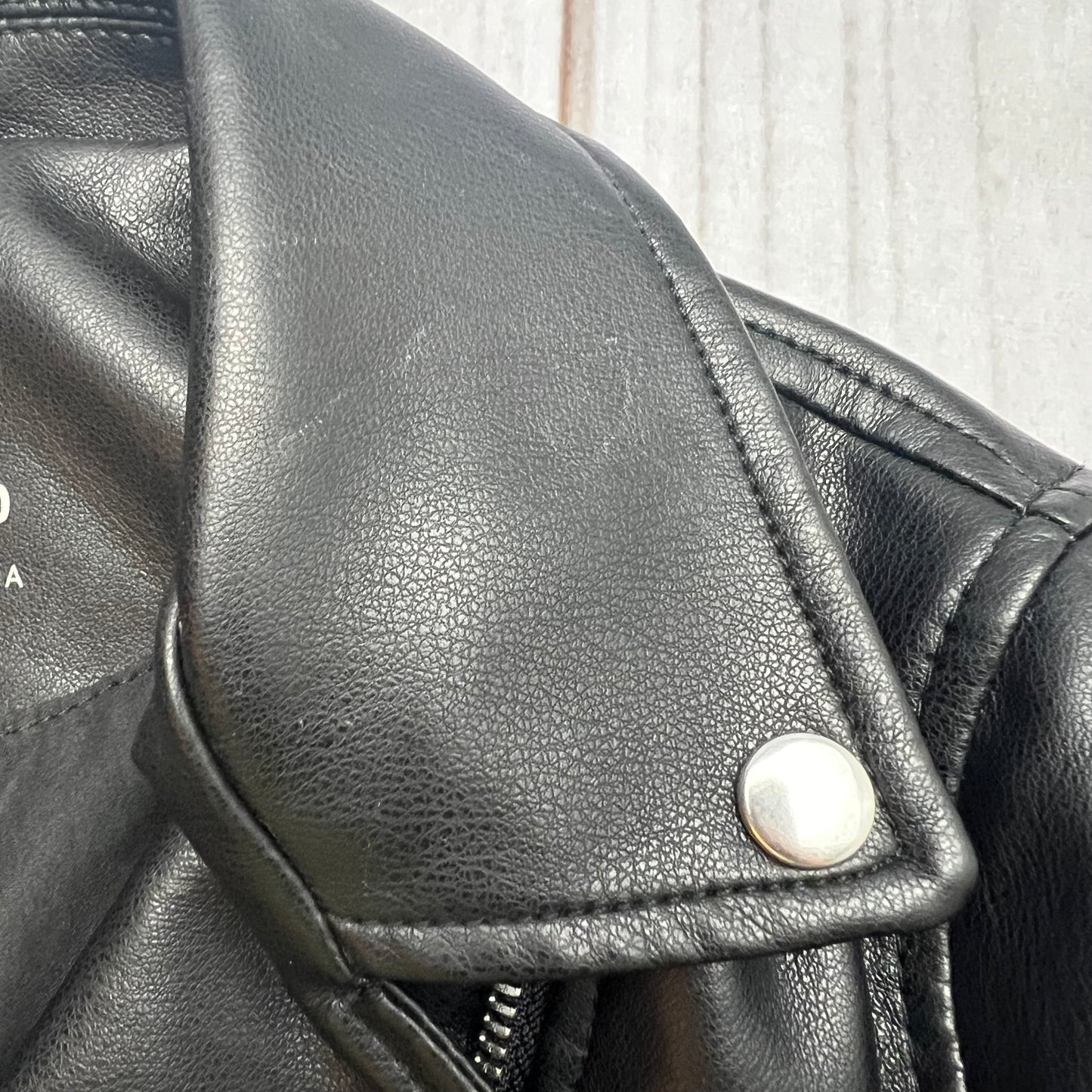 zara kids faux leather jacket 6/7