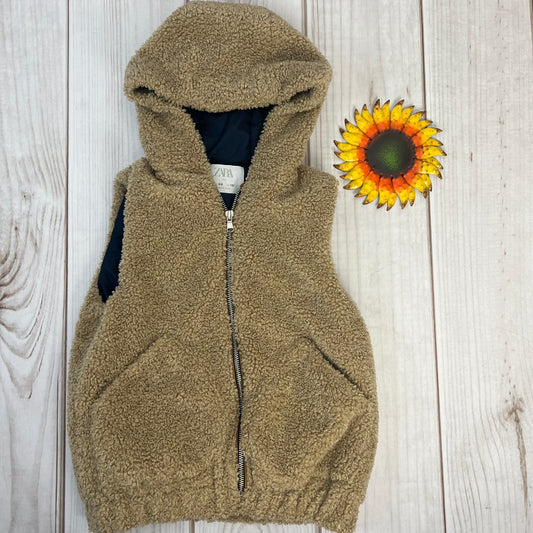 zara kids teddy bear vest 8/9