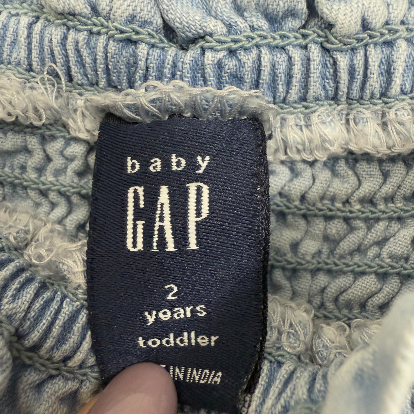 baby gap denim smocked romper 2T