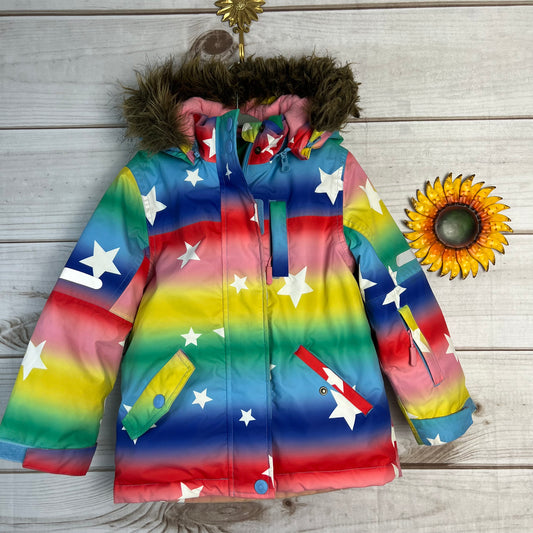 mini boden rainbow star waterproof jacket 4/5