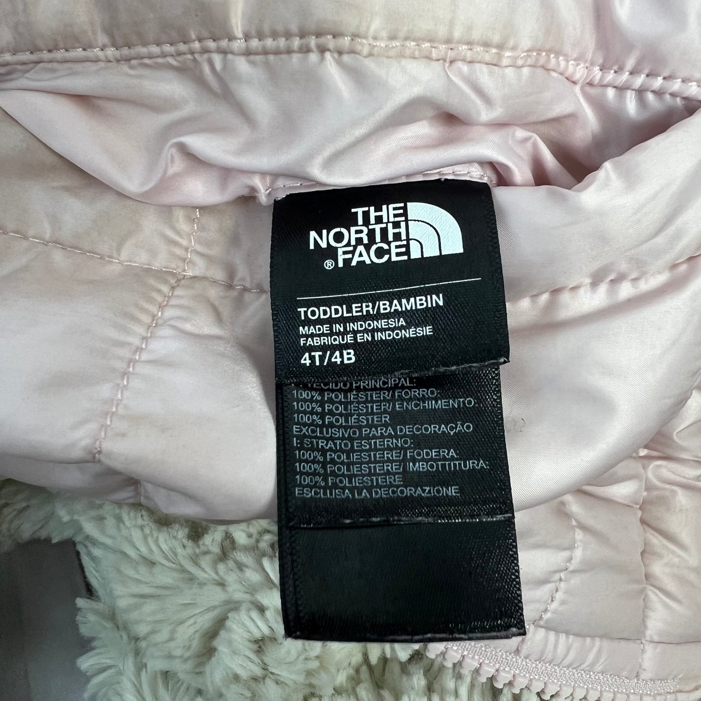 north face mossbud reversible jacket 4T