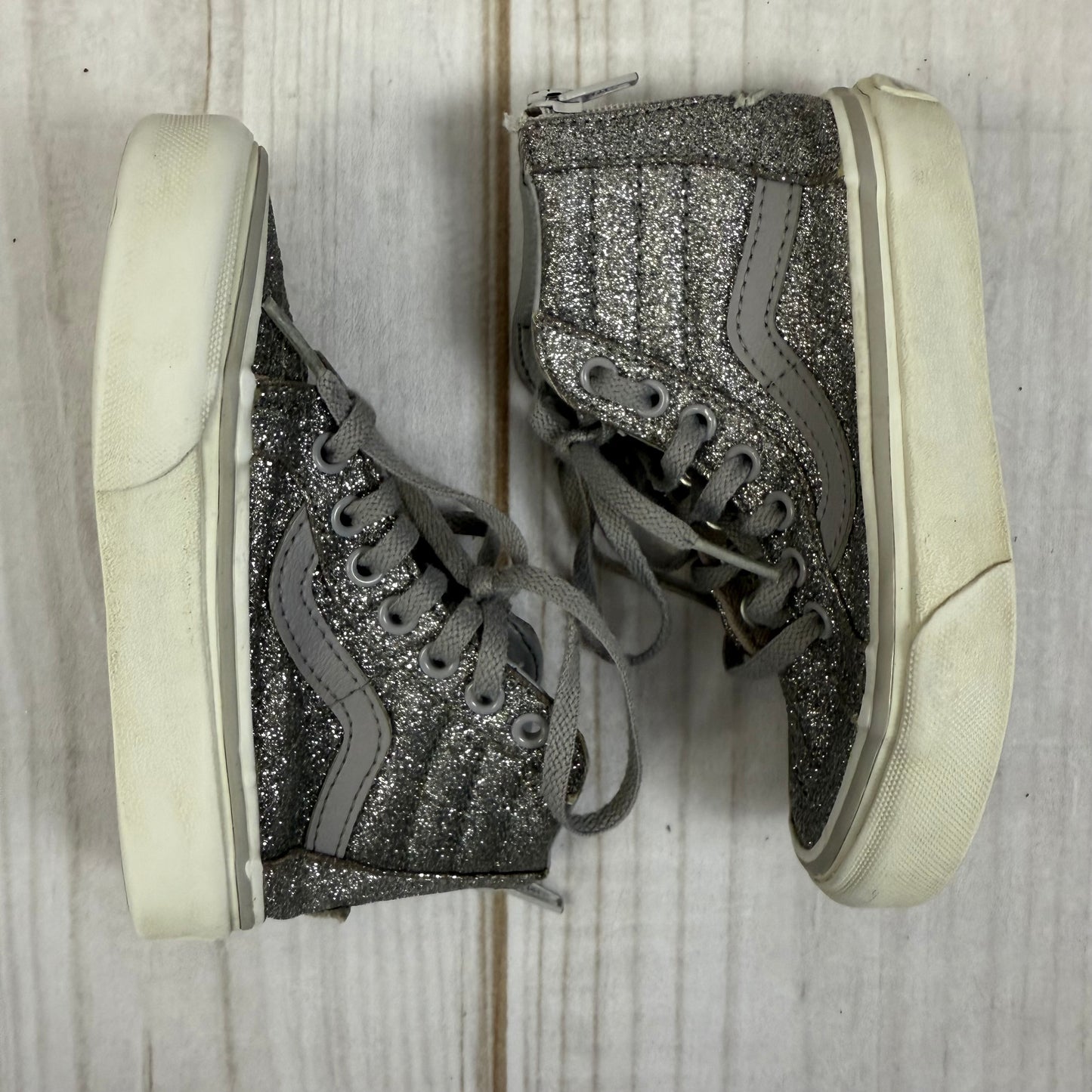 vans glitter sk8 hi zip 10.5C