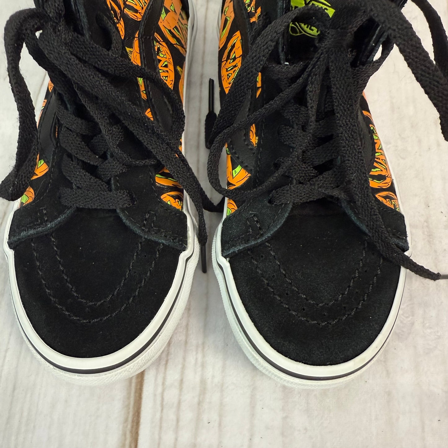 vans old skool glow pumpkins sk8 hi zip shoes 1Y