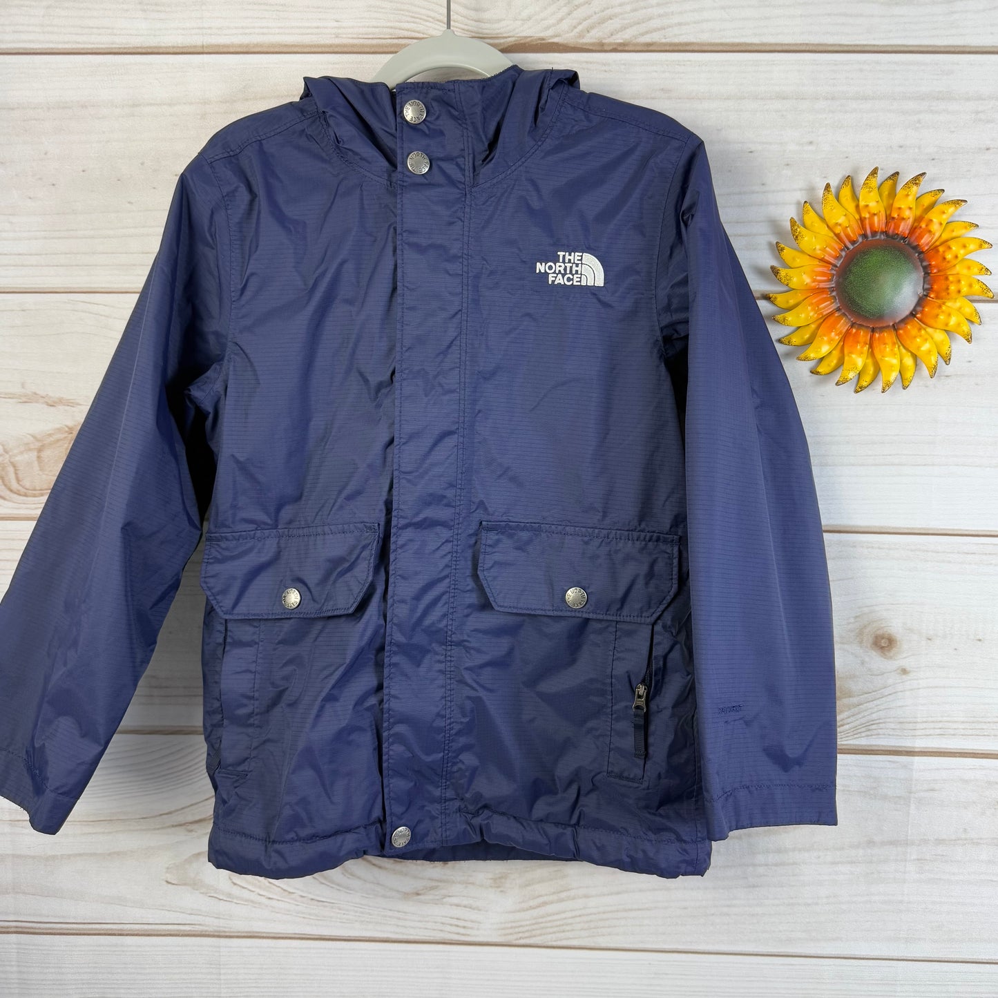 the north face dryvent navy rain jacket