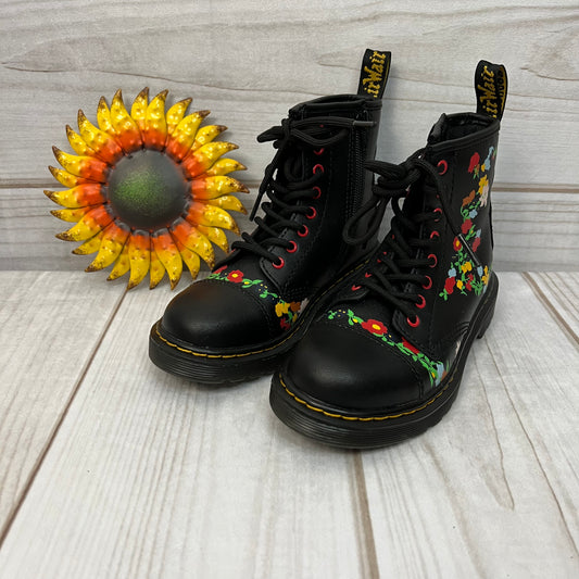 dr. martens junior 1460 flower boots 1Y