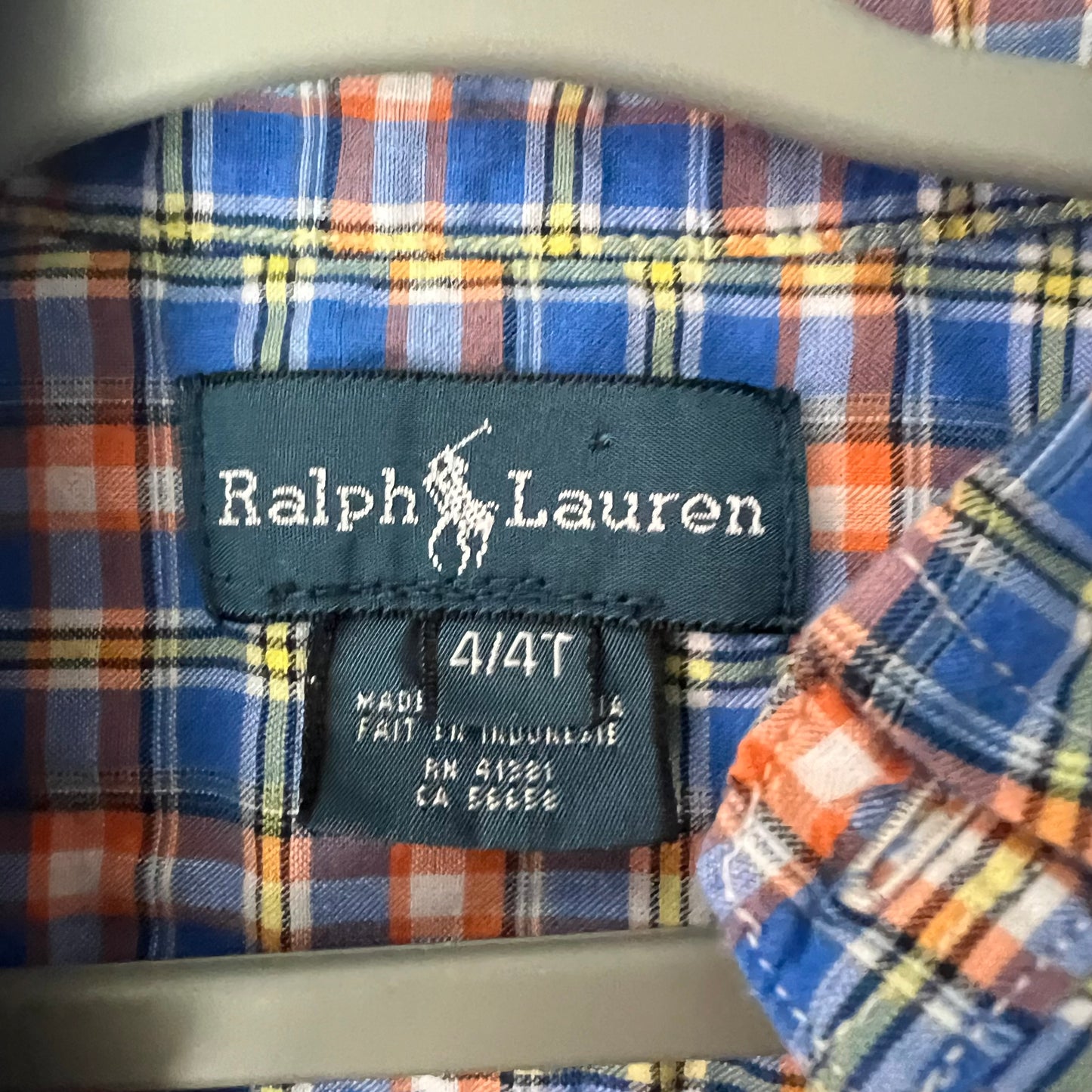 polo ralph lauren button down shirt 3T