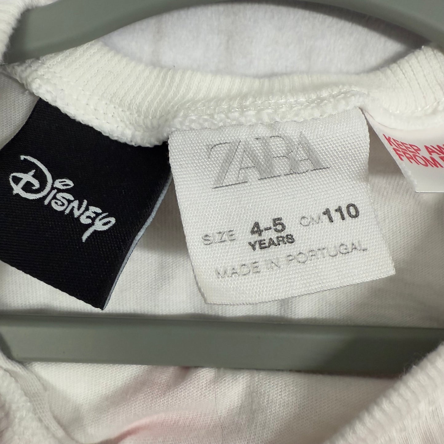 zara girl x disney minnie tee 4-5Y