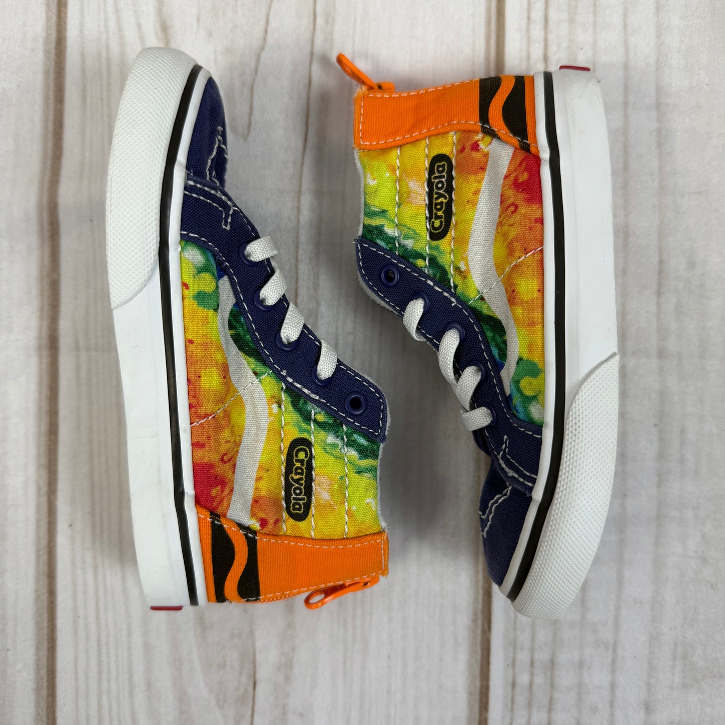 vans x crayola sk8 hi zip shoes 9C