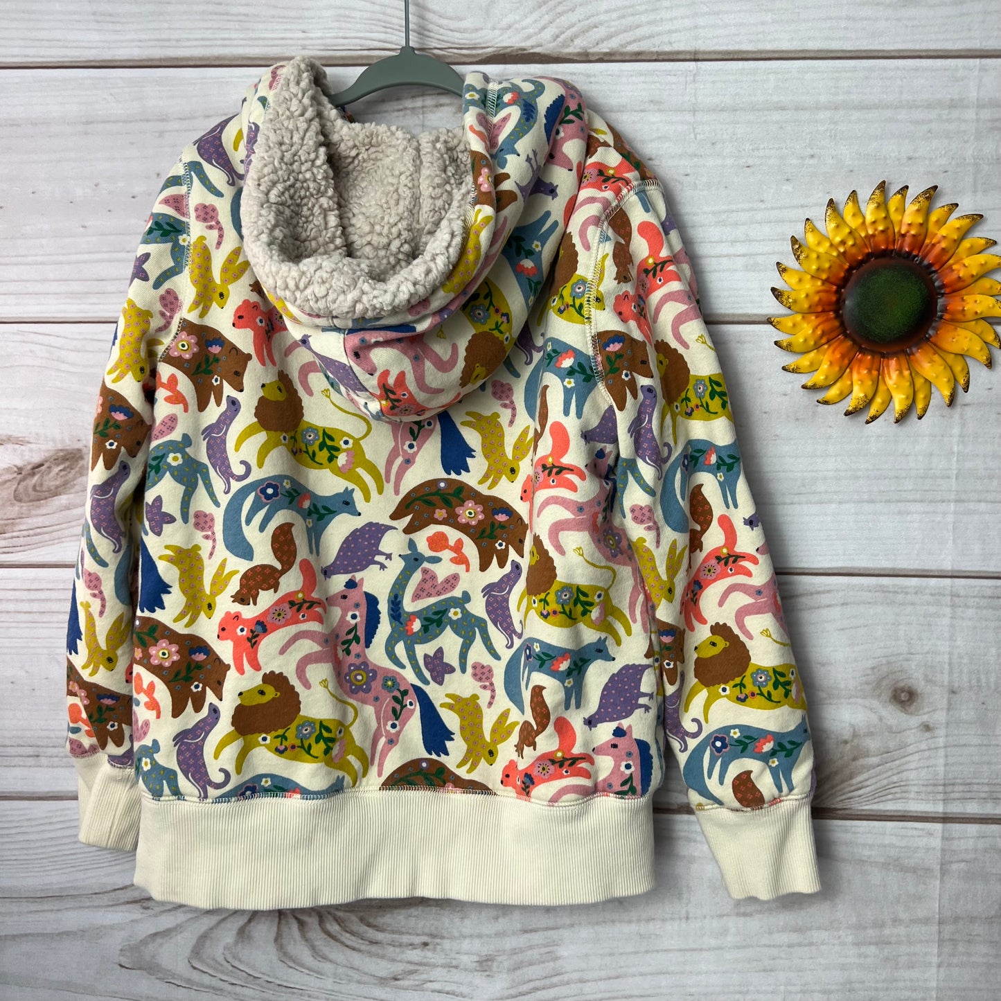 mini boden sherpa lined hoodie 9/10Y