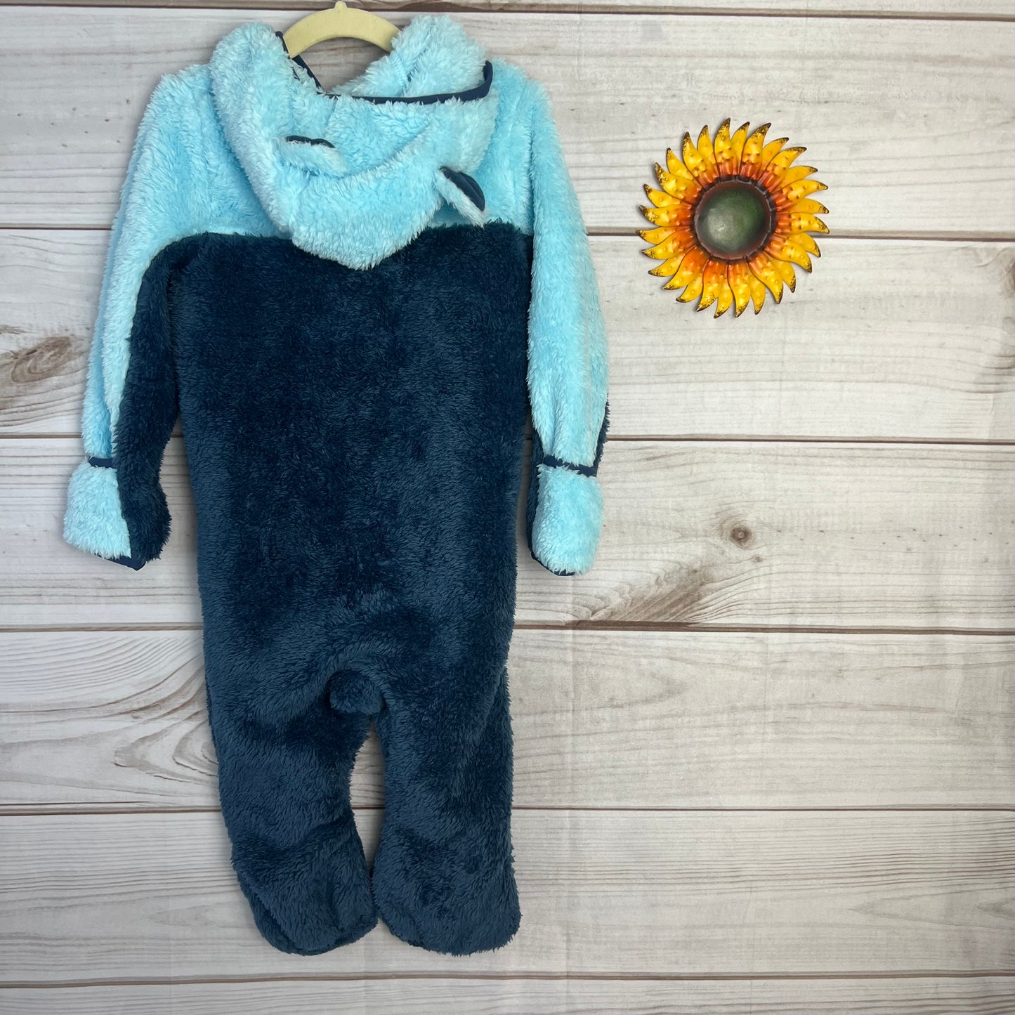 north face bear one piece 12-18M